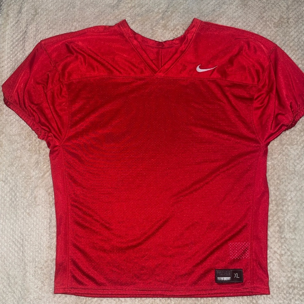 Men’s Nike Red Mesh Elastic Arm Football Jersey Shirt Size XL.​